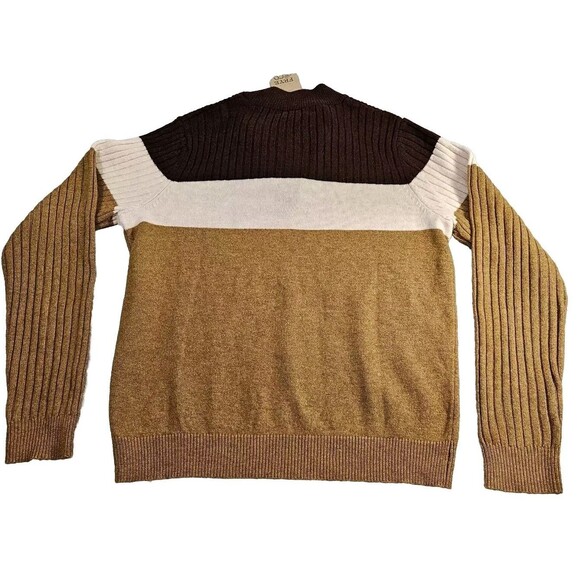 NWT Frey Mens Tight Knit Sweater Sz L 1/4 Zip Cozy Cabin Academia Casual Preppy - Picture 2 of 10